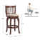Morgan Swivel Upholstered Counter Stool with Solid Wood Frame