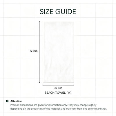 Serviette de plage surdimensionnée en velours de coton 36 x 72 po Lacotte Lacpo
