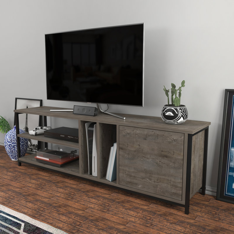 Marque TV Stand for TVs up to 70", Black/Dark Oak