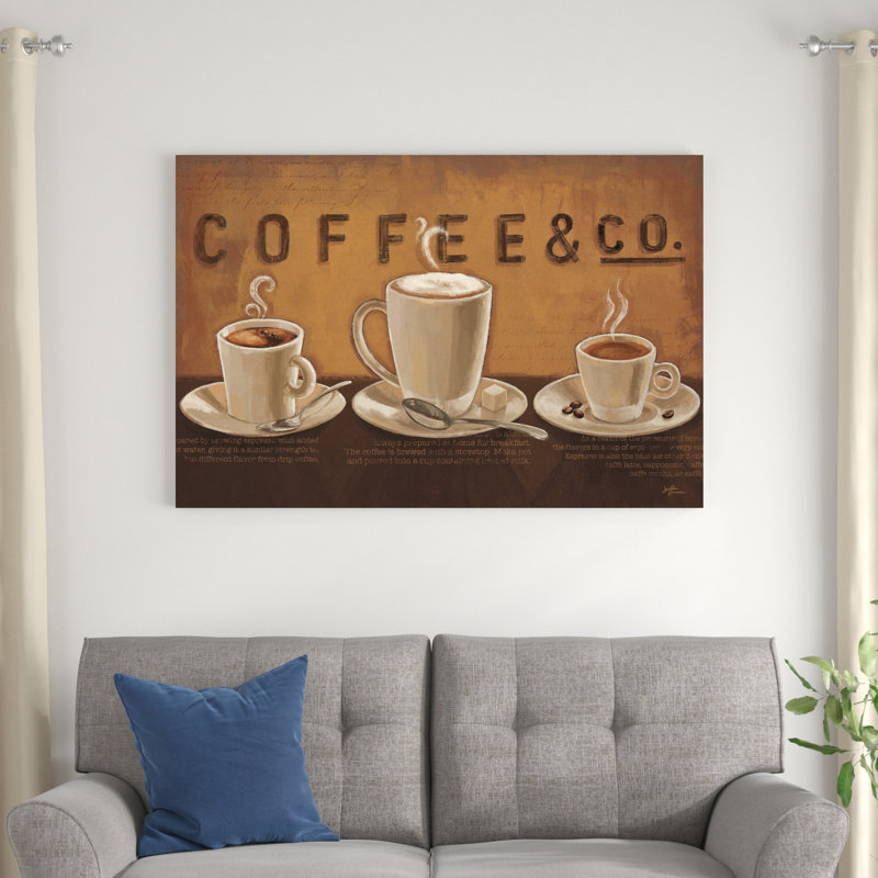 «Coffee And Co VI» par Janelle Penner, impression sur toile tendue, H 32 po x l 48 po