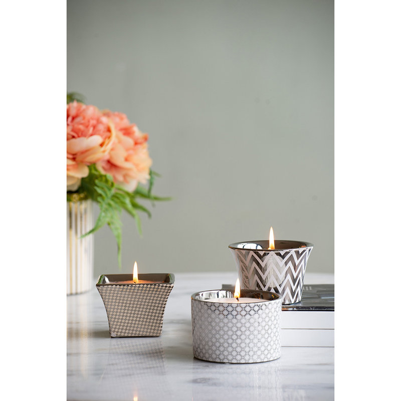 Unscented Tealight Candle with Ceramic Holder