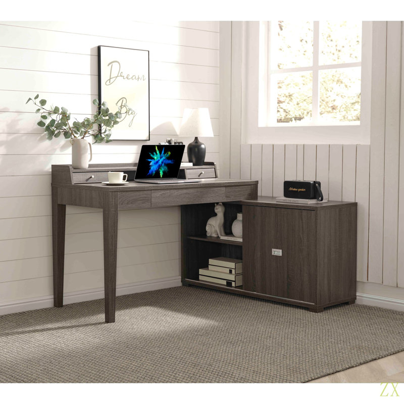Mini-crédence en L pour porte de bureau en L