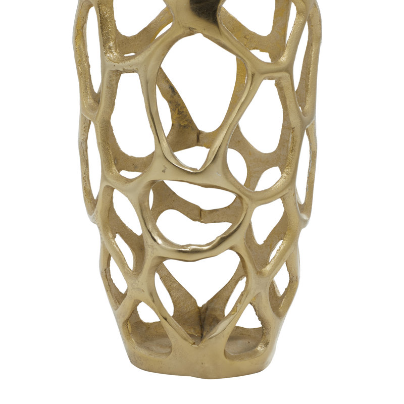 Vase Bodo, Or, H 26 po x l 8 po x P 8 po