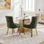 Ensemble de 2 chaises en chenille avec pieds courbés et garniture de rivets-850076436