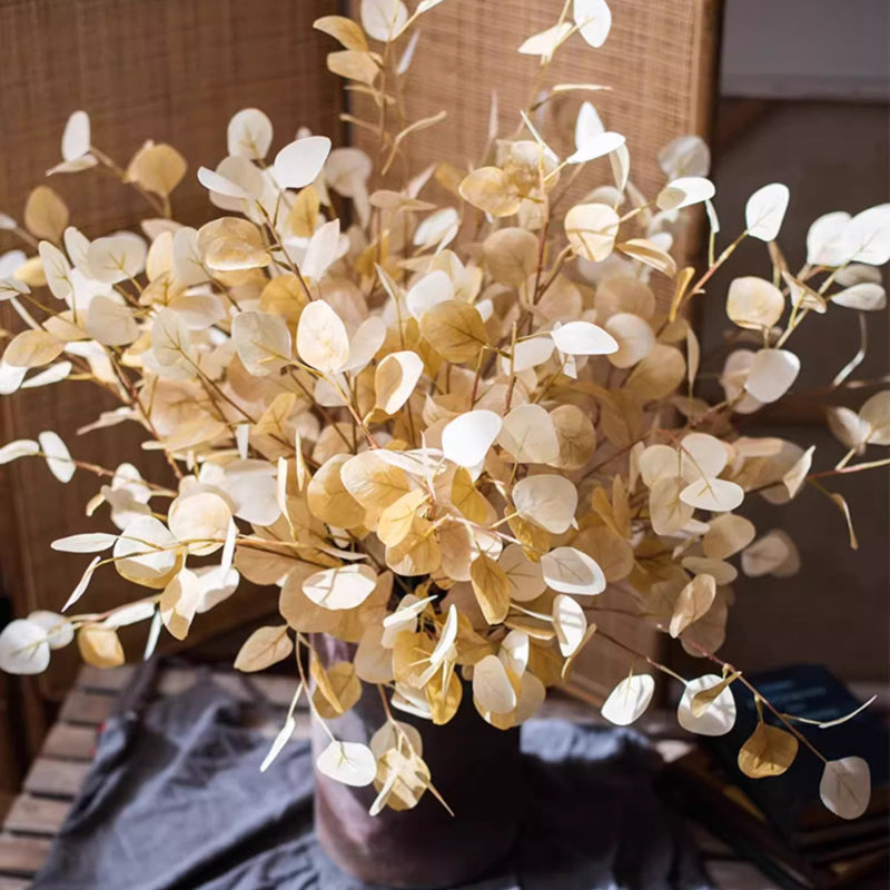 Tige d'eucalyptus doré 37,7 po de hauteur, Beige