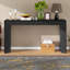 Console avec foyer en placage de bois-910837732
