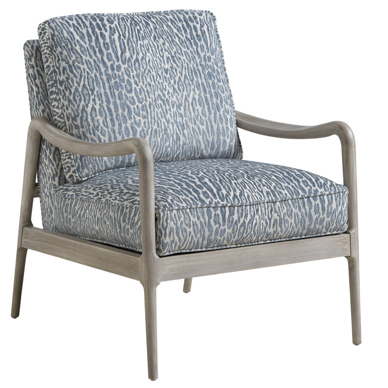 Barclay Butera Upholstery Armchair, Blue Rayon/Viscose