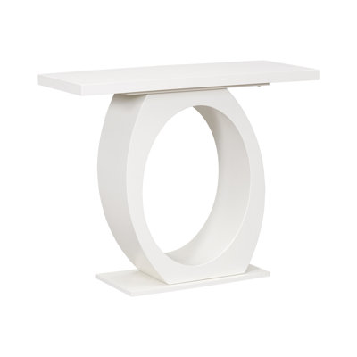 Mirod Stylish Modern Console Table With Egg-Shaped Base,Enhanced Stability And Durability,Sleek Design For Home Decor,Perfect For Living Room Or Bedroom