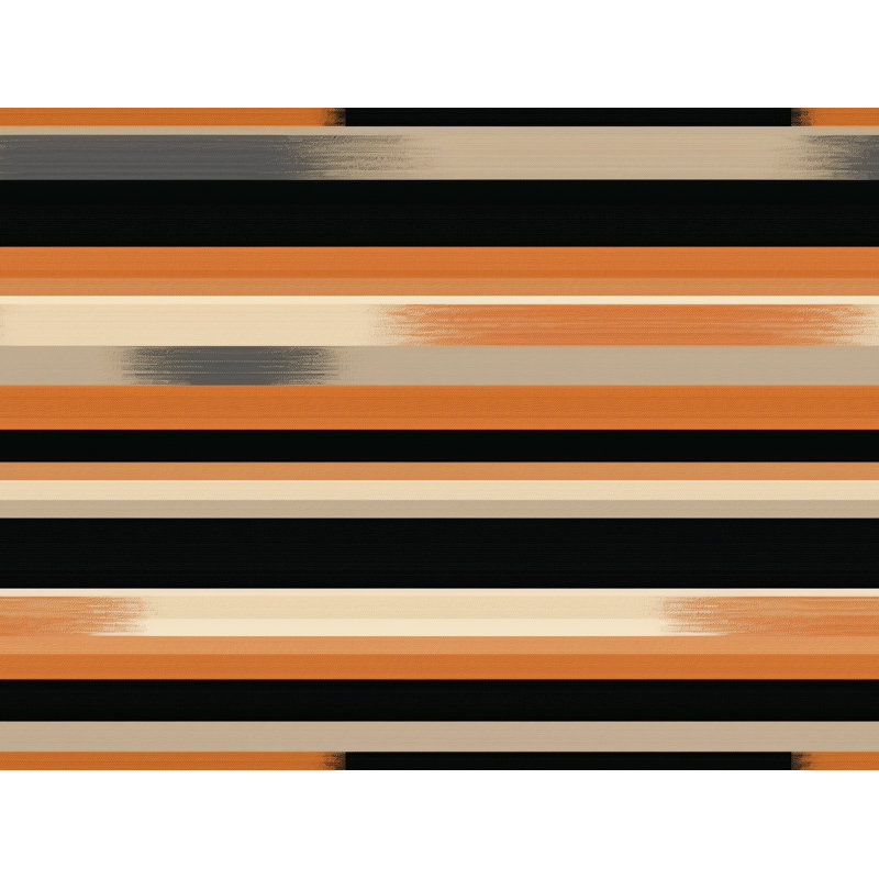 Horizontal Stripes Machine Printed Duvet Cover, Black/Orange, Twin Duvet Cover