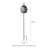 32.25"H Black Metal Stripes Solar Powered Outdoor Lantern