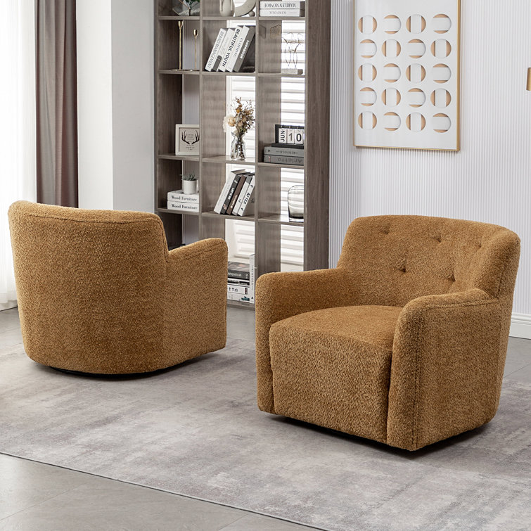 Fae Chenille Swivel Accent Chair