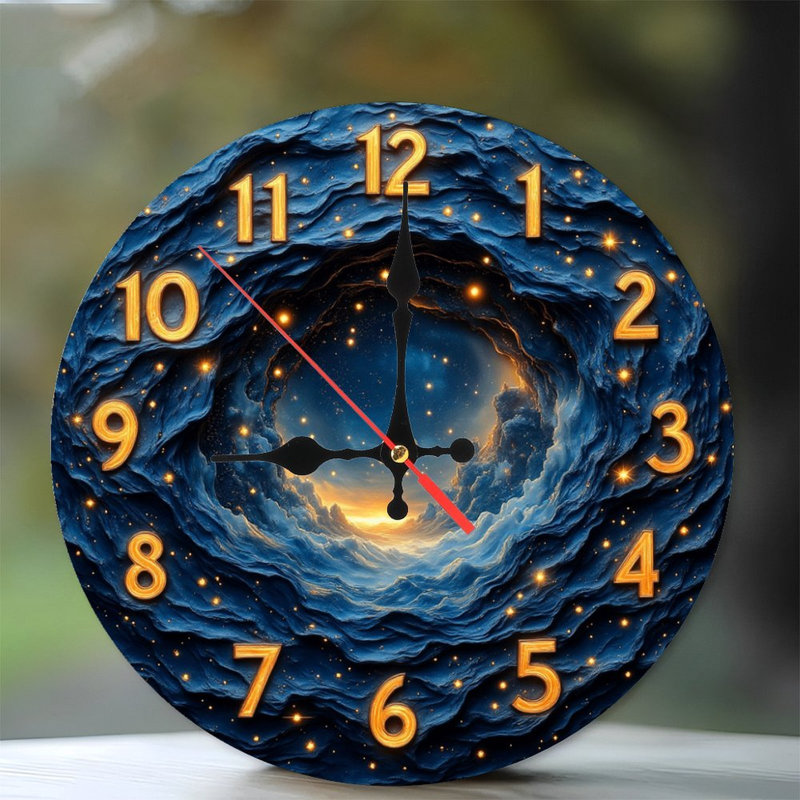 Horloge cosmique, paysage fantastique
