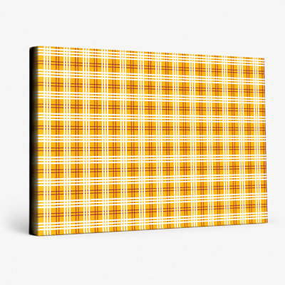 «Gold & White Plaid - National Football Teams», art mural sur toile