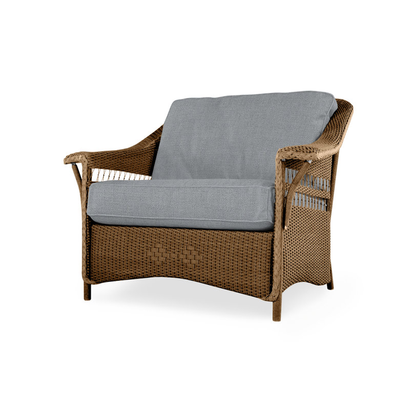 Nantucket Outdoor Lounge Chair, Clock Out Dew, Bark