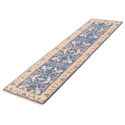 Tapis unique bleu foncé de 2 pi 8 po x 9 pi 10 po