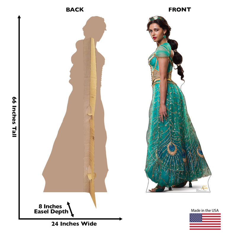 Life-Size Jasmine Aladdin Cardboard Stand-Up, 69in