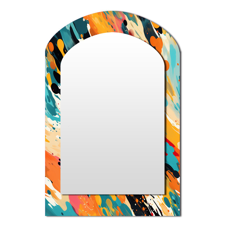 Multicolor Artistic Expression - Miroir mural multicolore, 43 po x 33 po