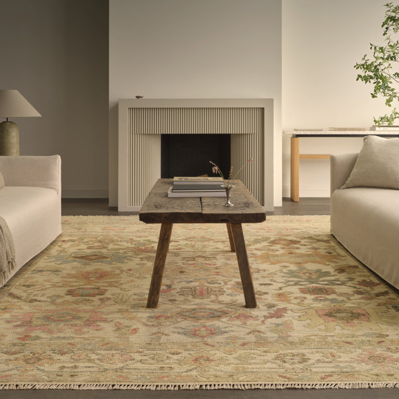 Jaipur Living Arborea CIC01 Handknotted Traditional Pink and Yellow Area Rug (10'x14'), Rectangle 9' x 12'