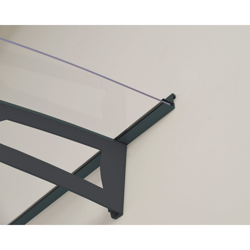 Palram - Canopia Aquila 14 ft. W x 3' 1/4" D Convex Door Awning, Clear