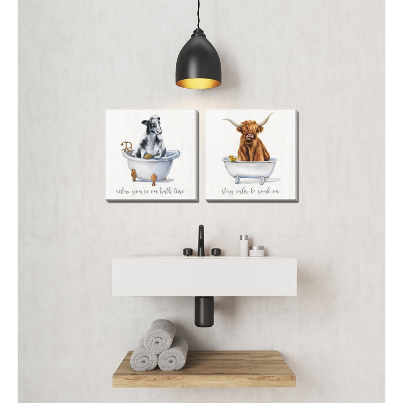 «Bath Time», art mural sur toile