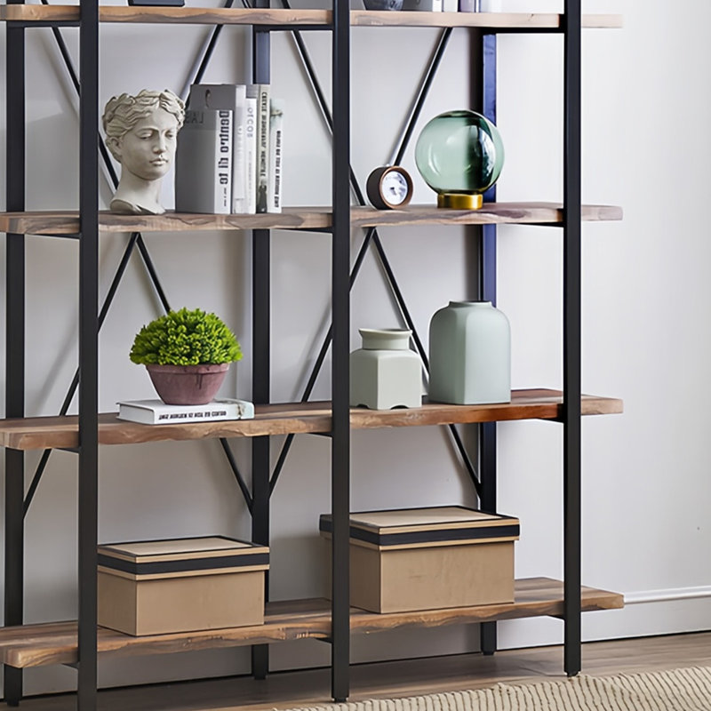 Une bibliothèque simple et de haute qualité, (5 tablettes) H 66,9 po x l 47,2 po x P 11,8 po