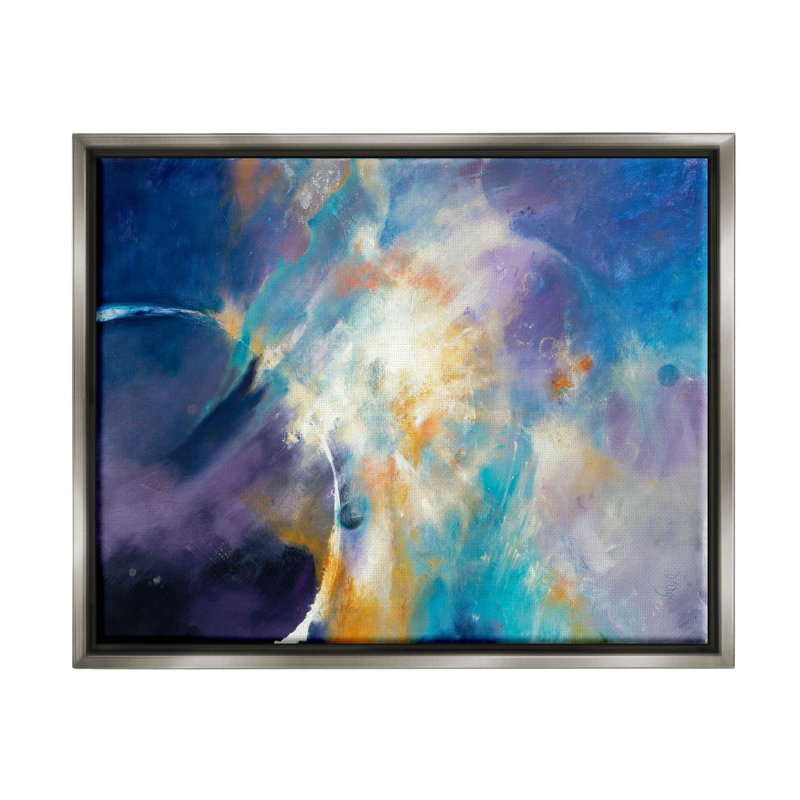 Abstrait de ciel nébuleux abstrait, art giclée par Dina D'argo, Cadre flottant gris lustré, H 25 po x l 31 po x P 1,7 po