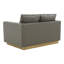 Berengarius Leather Loveseat with Gold Stainless Steel Base-647534517