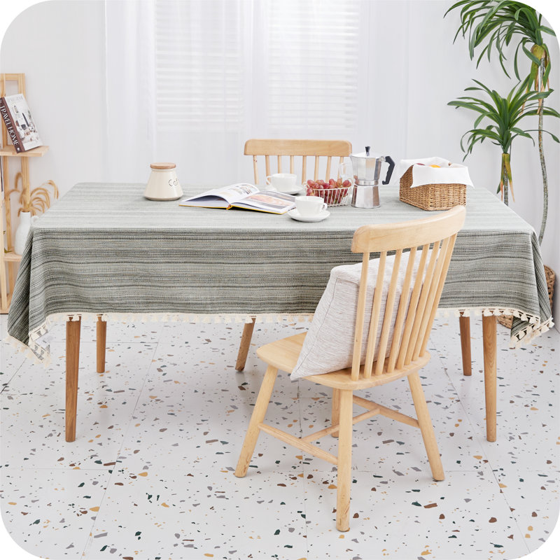 Rectangle Faux Wipable Decorative Water Resistant Tablecloths, 130" W x 280" L, Grey