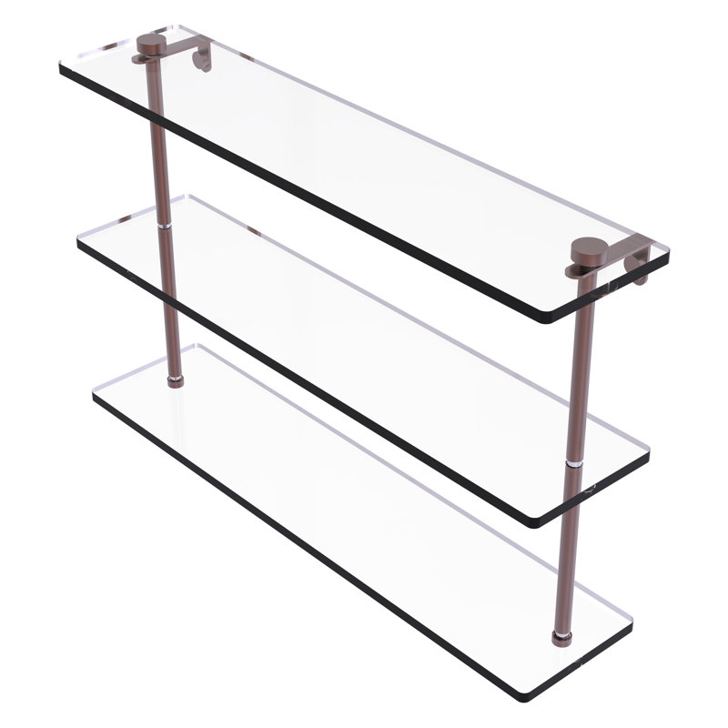 Gober 3 Piece Tiered Shelf, 22", Antique Copper