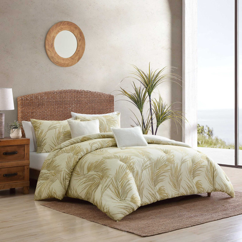 Ensemble d'édredon en coton 5 pièces Tommy Bahama Canyon Palms, Édredon très grand + 2 taies décoratives très 