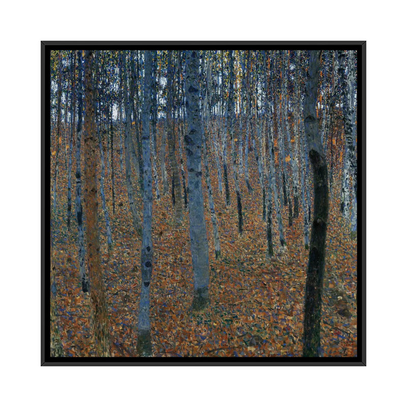 « buchenwald 1 (hêtre vigne 1) » par gustav klimt,, reproduction d’art sur toile, H 18 po x l 18 po x P 1,5 po, Pas de tapis