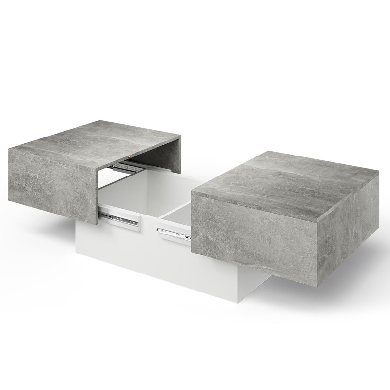 Rectangle Coffee Table with Sliding Table Top, Modern Coffee Tables for Living Room