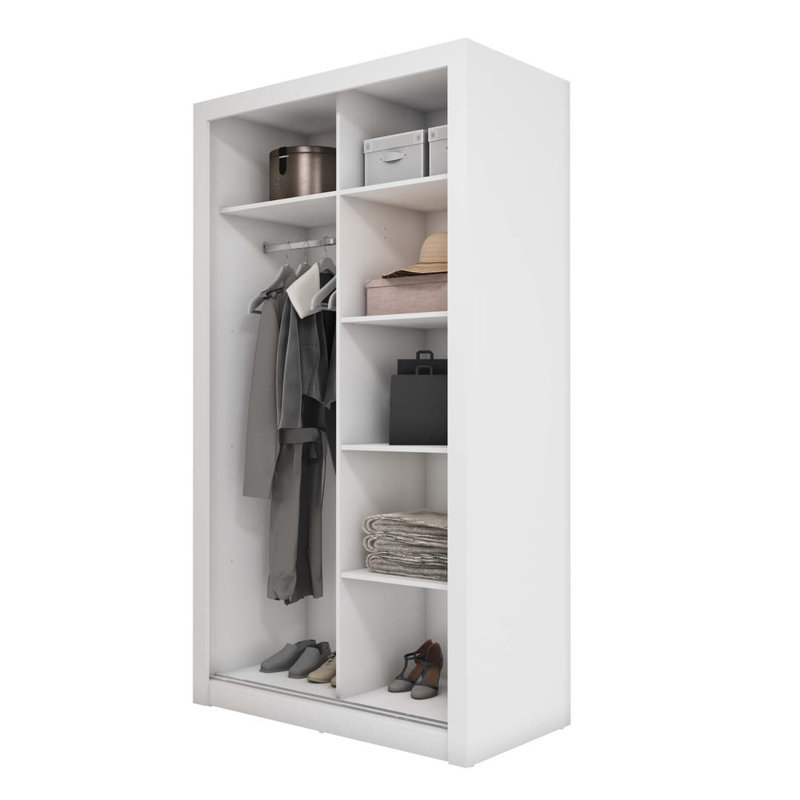 Alahna 2 Door Manufactured Wood Wardrobe, Elegant White