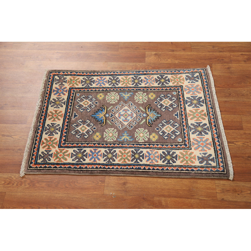 Traditional Wool Kazak Oriental Foyer Rug 2x3