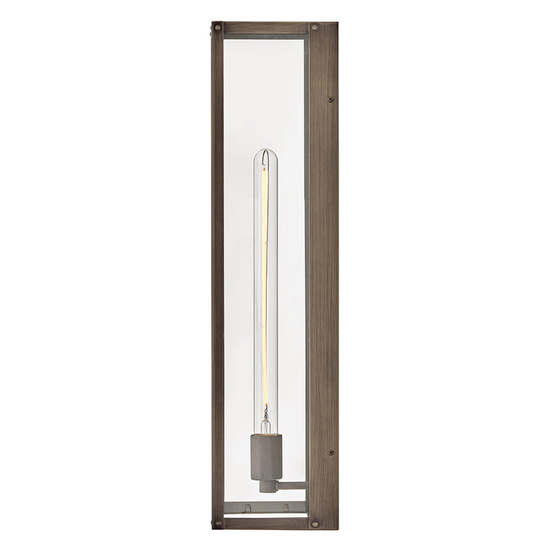 Hinkley Max Large Wall Mount Lantern, 24" H x 6" W x 6" D, Brown