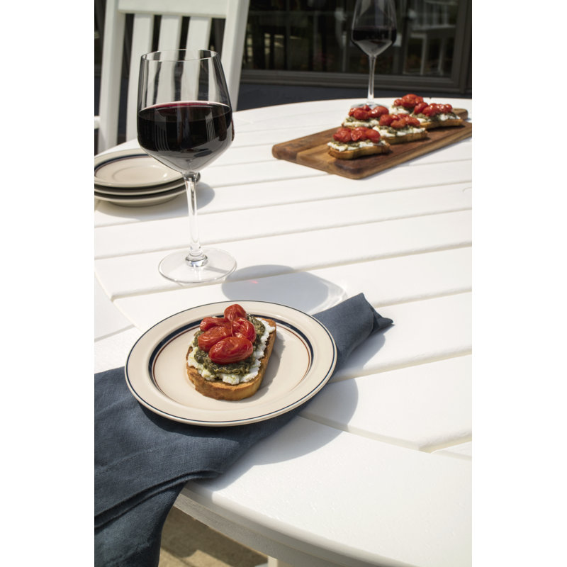 POLYWOOD Vineyard 5-Piece Nautical Trestle Bar Set, White