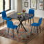 Ensemble de table de salle à manger 5 pièces pour 4, dessus et 4 chaises sans accoudoirs-1551902931