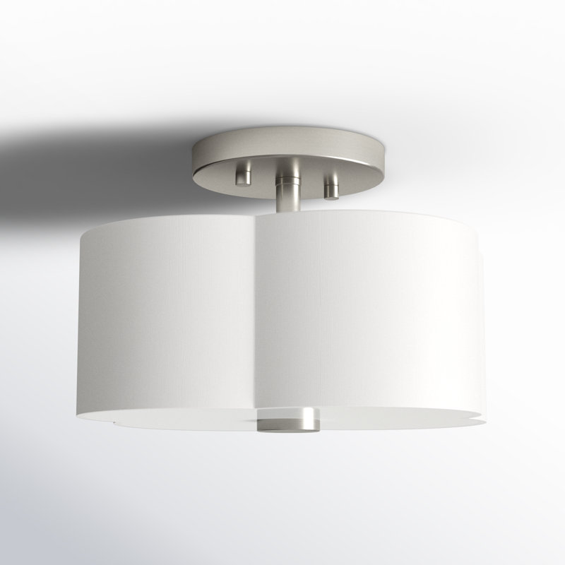 Plafonnier semi-encastré 2 lumières Vino, H 8,5 po x l 13 po x P 13 po