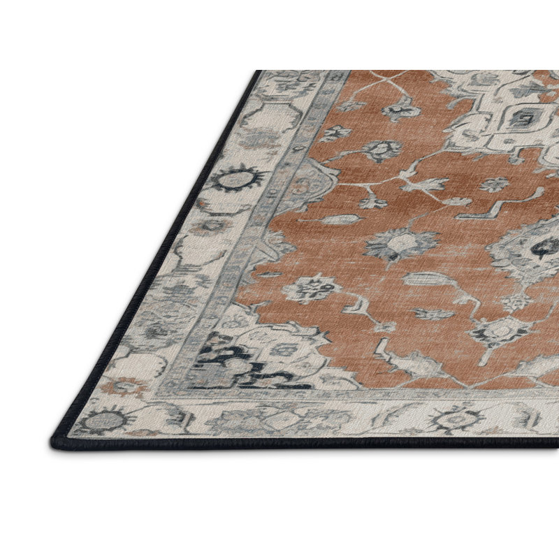 Tapis brun lavable à la machine, Rectangulaire 3 pi x 5 pi