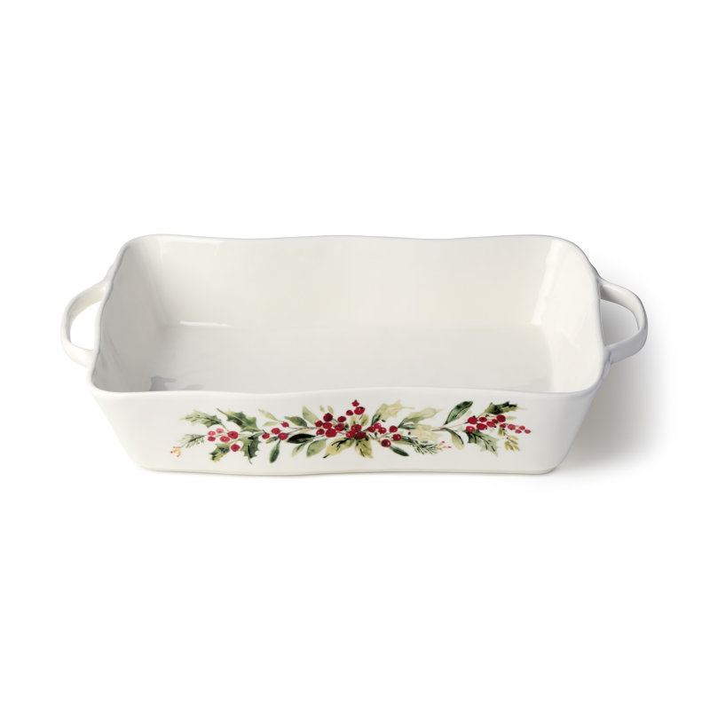 Grand boulanger rectangulaire Holly And Vines 16 po x 10,25 po x 3 po, 16 po x 10,25 po