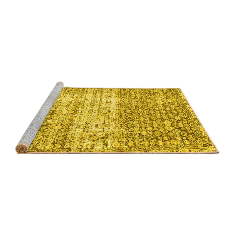 Washable Oriental Indoor Rug, Round 4'