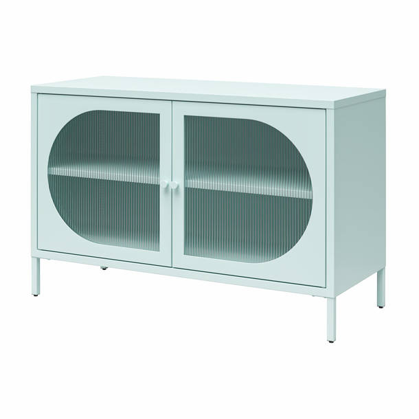 Mr. Kate Luna 72.88'' Tall Accent Cabinet with Fluted Glass & Reviews ...