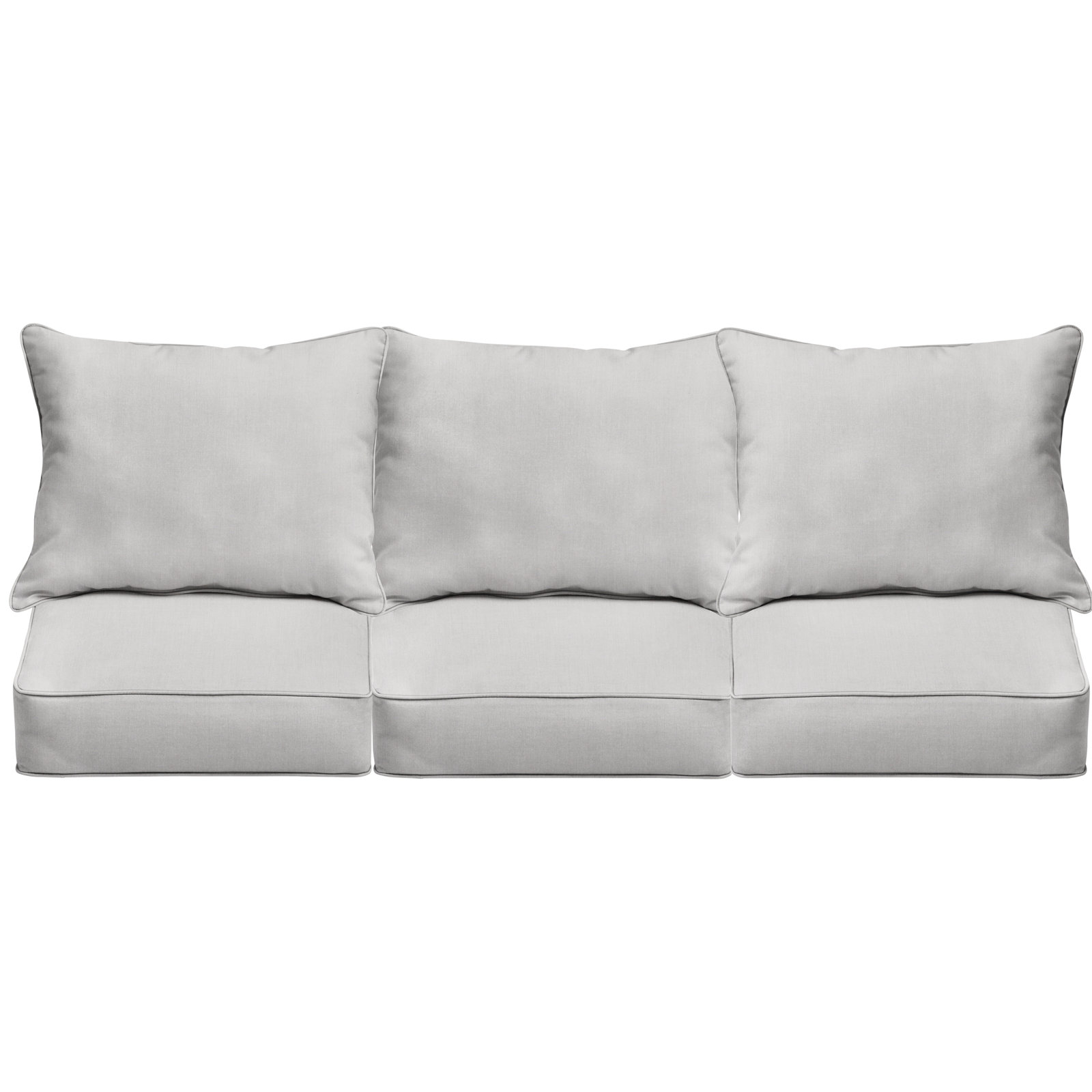 Sunbrella Bouclé Outdoor Sofa Cushion Set, Cast Pumice Sunbrella® Plainweave