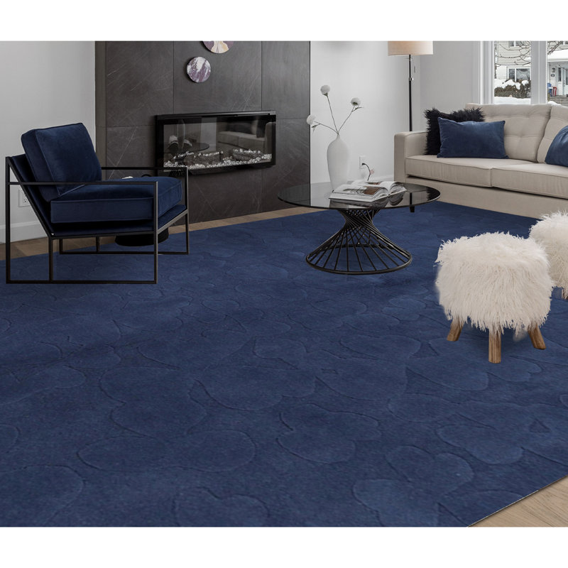 Floral Area Rug in Blue