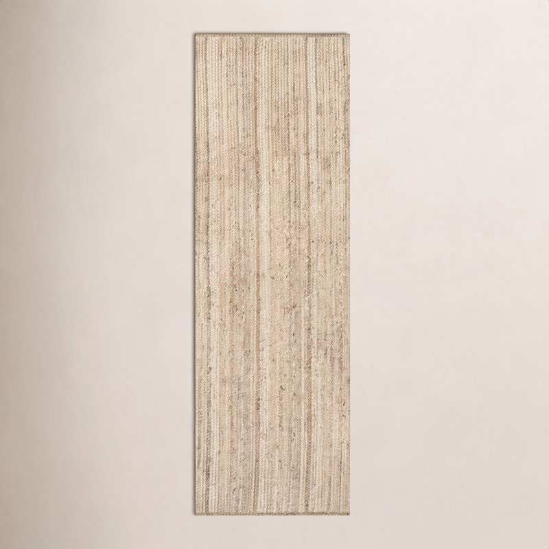 Tapis en jute naturel Aevry, Tapis de couloir 2 pi 6 po x 16 pi