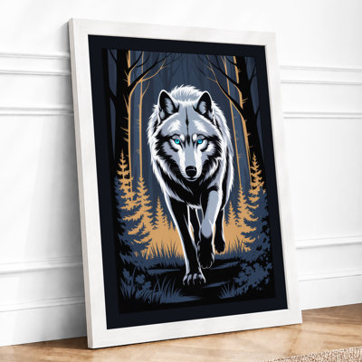 Wolf In Winter Wood Scandinavian - Print
