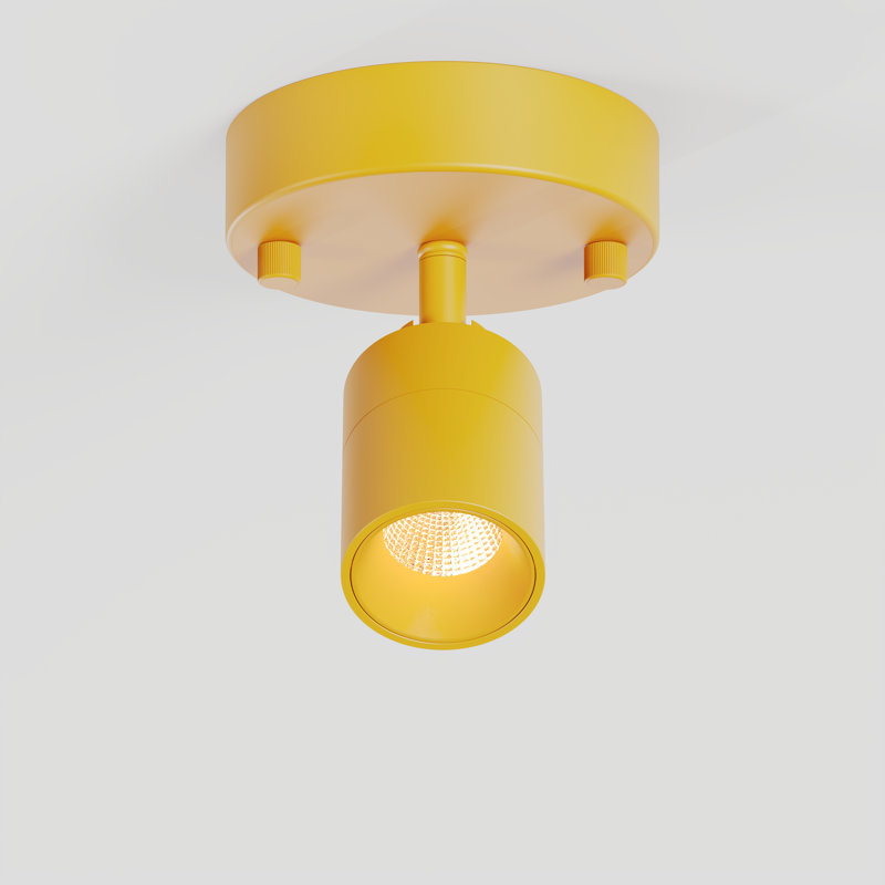 Applique murale 1 lumière à DEL Shura avec tête rotative intégrée Shura, 3000K, 490LM, Mustard Yellow