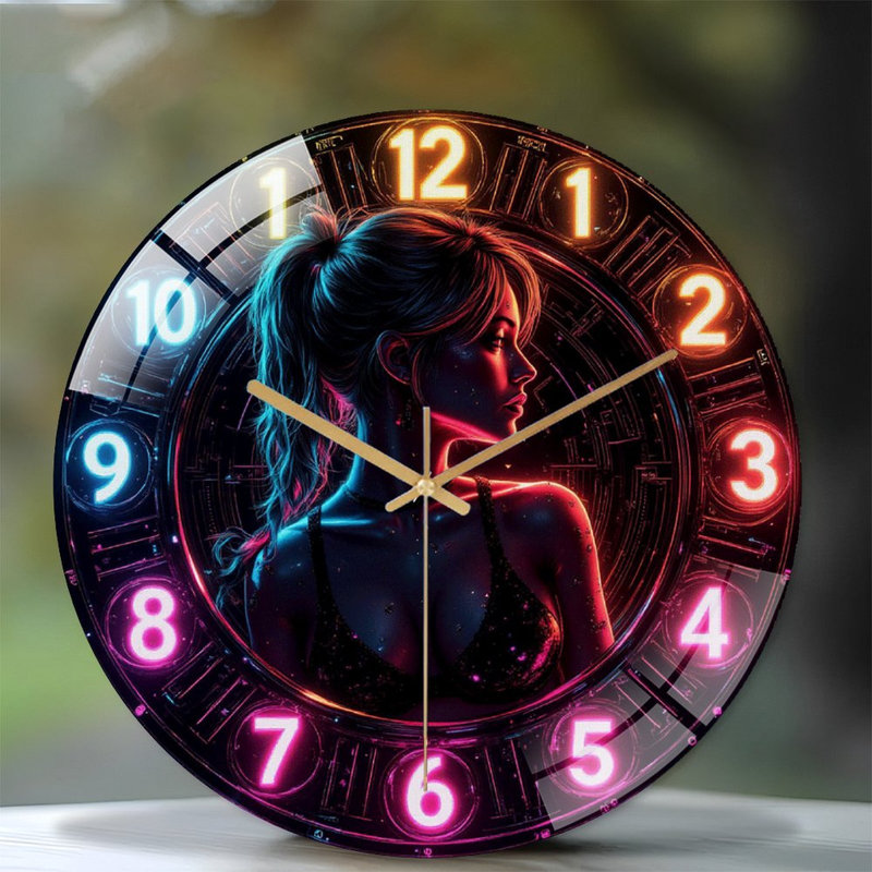 Horloge murale élégante en verre 12 po