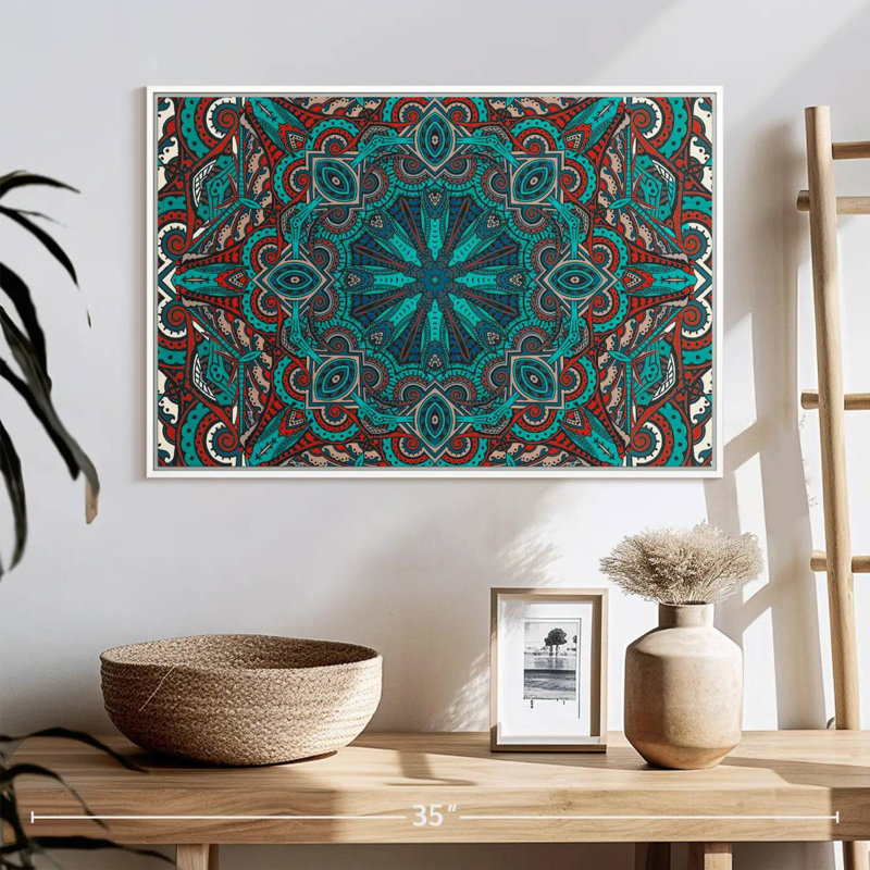 Mer marocaine II, Cadre flottant blanc, 25 po x 17 po