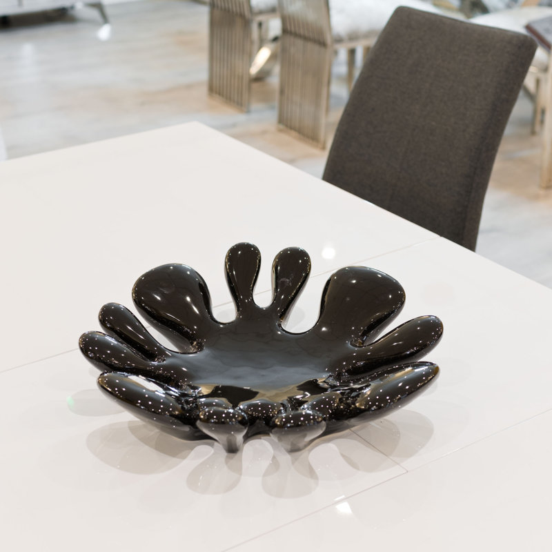 Sawyers Ceramic Decorative Bowl 1, Black